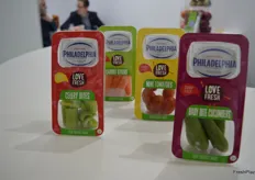 A new snack range from G's to be launched in June - Fresh snack vegetables with creamy Philadelphia cheese dip.